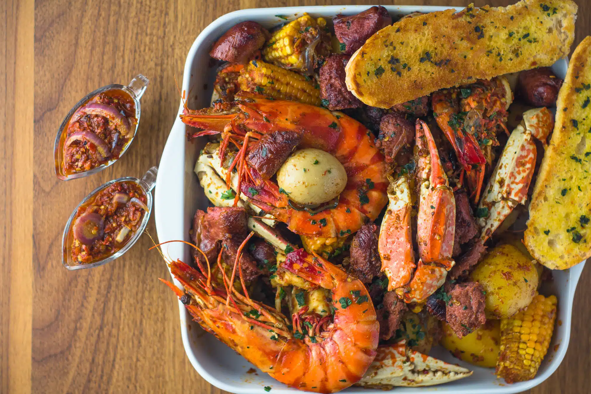 Seafood tray from M&M African Kitchen & Bar